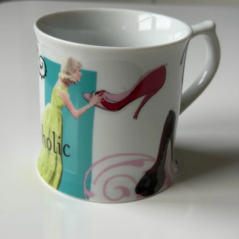 Rosanna “Shoeaholic Deal Stealer”Ceramic Coffee Mug with Shoes Design